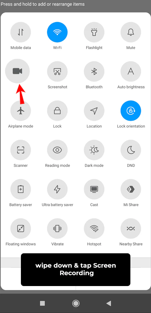 Tap Screen Recording